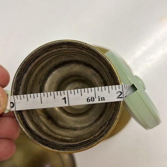 Leonard Patina Brass Old Rustic 5” Candle Holders Fits Approx 2” Candle Opening - Picture 13 of 15